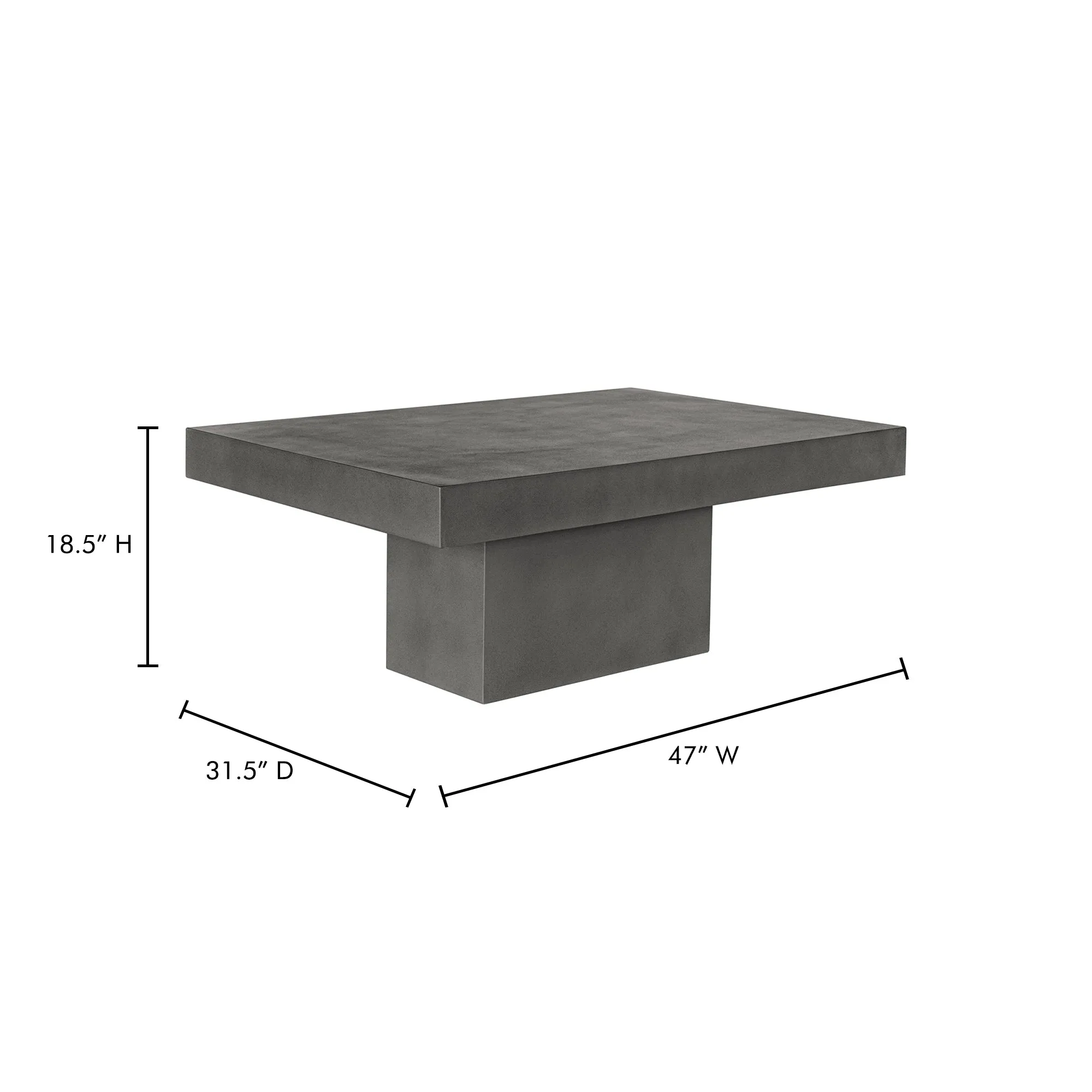 Urban Minimalist Concrete & Fiber Coffee Table