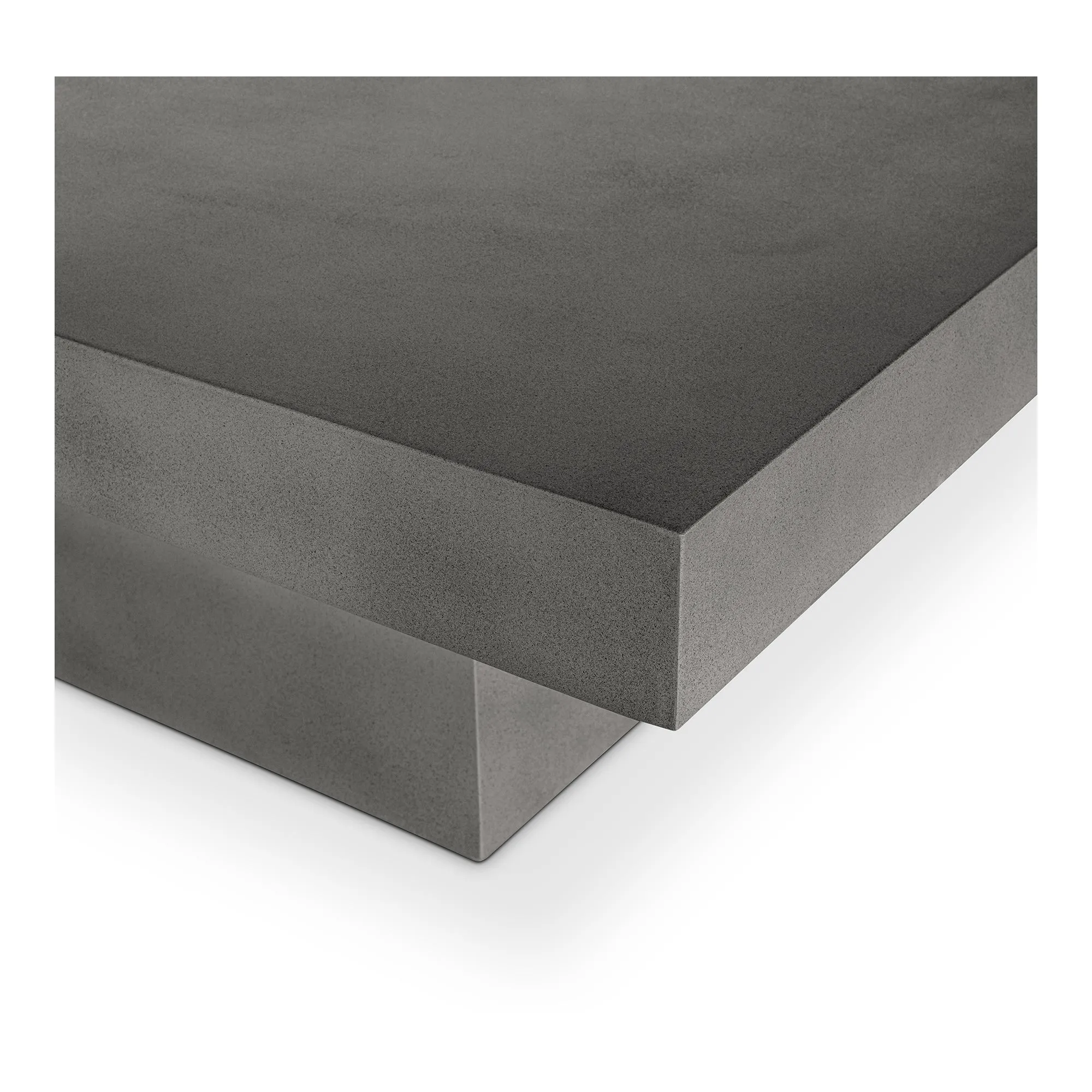 Urban Minimalist Concrete & Fiber Coffee Table