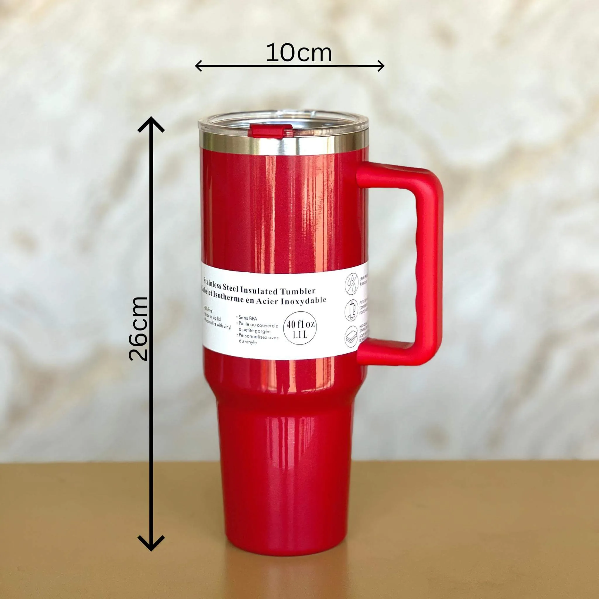 Urban Sip Shimmer Leakproof Insulated Water Tumbler With Handle Arctic Blue 1100ml