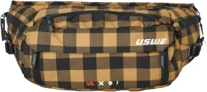 USWE Adjustable Waist Hip Pack Belt, Fanny Pack, Lightweight, Bounce-Free Fit, Zippered Storage Pockets for MTB, Enduro, Hiking, Hydration Bladder Compatible (Not Included) (Flannel Bronze, 6L)