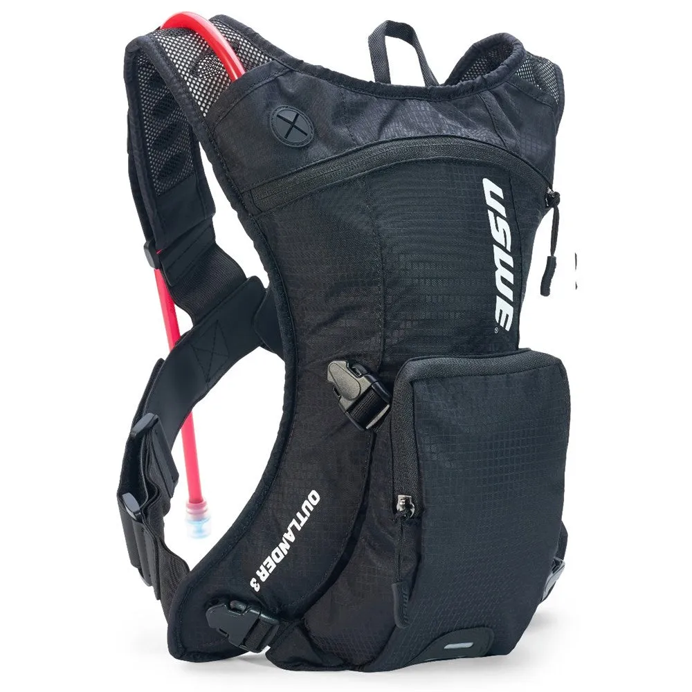 USWE Outlander 3L Youth Hydration Pack - 3L Pack - 1.5L Bladder - Carbon Black