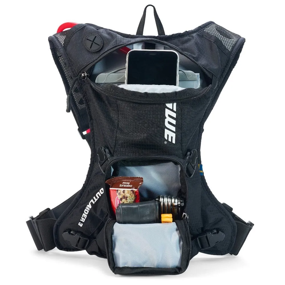 USWE Outlander 3L Youth Hydration Pack - 3L Pack - 1.5L Bladder - Carbon Black