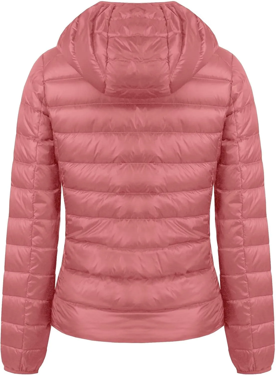 Valennia Women's Short Down Coat Packable Puffer Jacket With Hooded Winter Ultra Light Outerwear