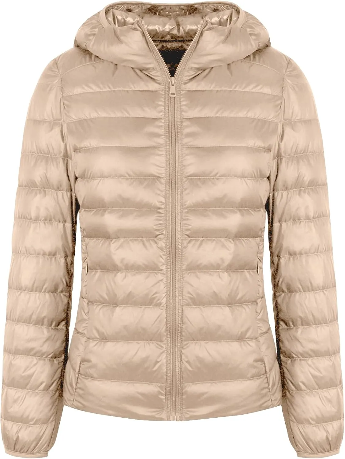 Valennia Women's Short Down Coat Packable Puffer Jacket With Hooded Winter Ultra Light Outerwear