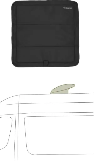 VanEssential Magnetic Insulated Blackout Roof Vent Cover Designed for (MaxxAir/Fantastic Fan) 16.5" x 16.5" - Black