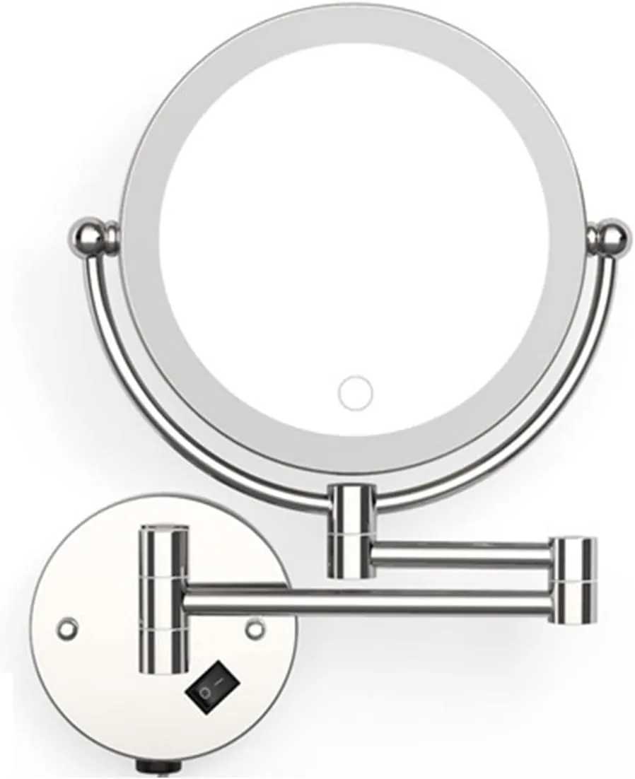 Vanity Mirror Led Wall Mounted Bathroom Mirror Magnifying Illuminated Makeup Mirror Plug Bath Vanity Cosmetic Mirror
