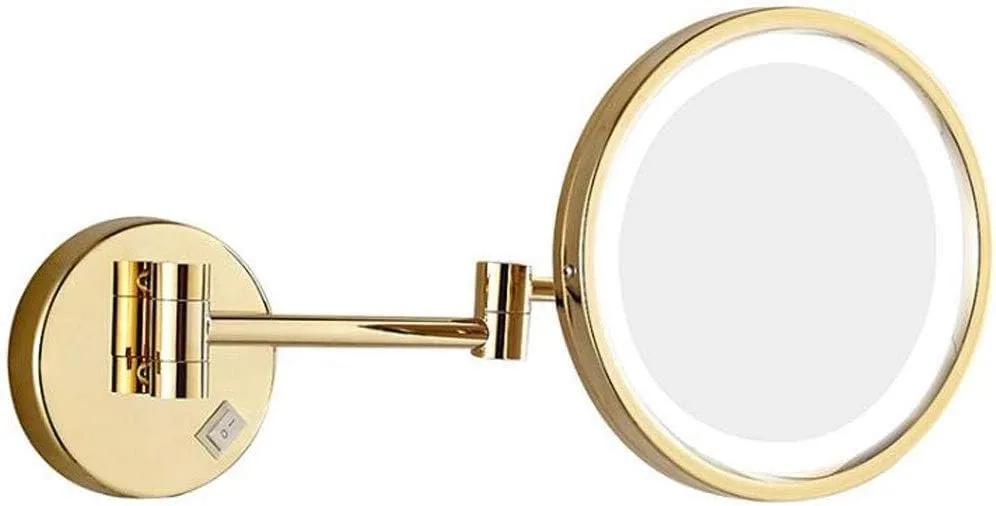 Vanity Mirror,Makeup Mirror Vanity Mirror Led Lighted Wall Mount 3X Magnifying Cosmetic Mirror Extendable Single Sided for Bathroom Cosmetic Mirror/B
