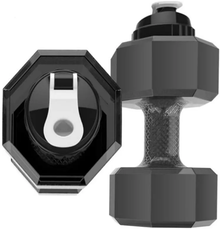 VANZACK 2.2L Dumbbell Shape Water Bottle Portable Weight Water Bottles Sports Fitness Exercise Water Jug for Gym, Yoga, Running, Cycling, and Camping