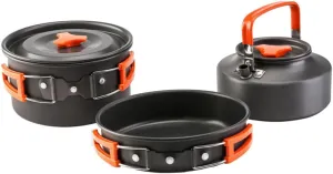 VICASKY 1 Set Outdoor Camping Cookware Lightweight Aluminum Alloy Cooking Pots and Kettle Portable Cutlery for People Hiking and Backpacking Supplies