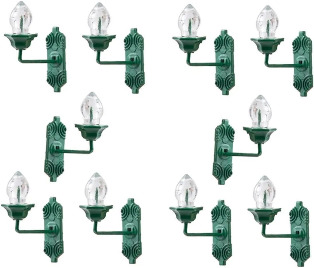 VICASKY 20pcs Miniature Wall Lamps Realistic Sand Table Decorative Lights for Landscape Models Design for Home and Model Layouts
