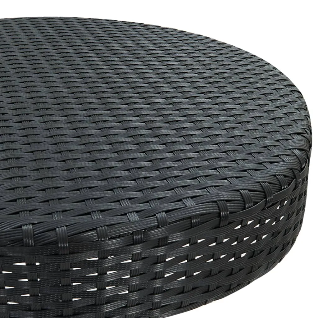vidaXL Bistro Table Outdoor Side Table Patio Garden Wicker Furniture PE Rattan
