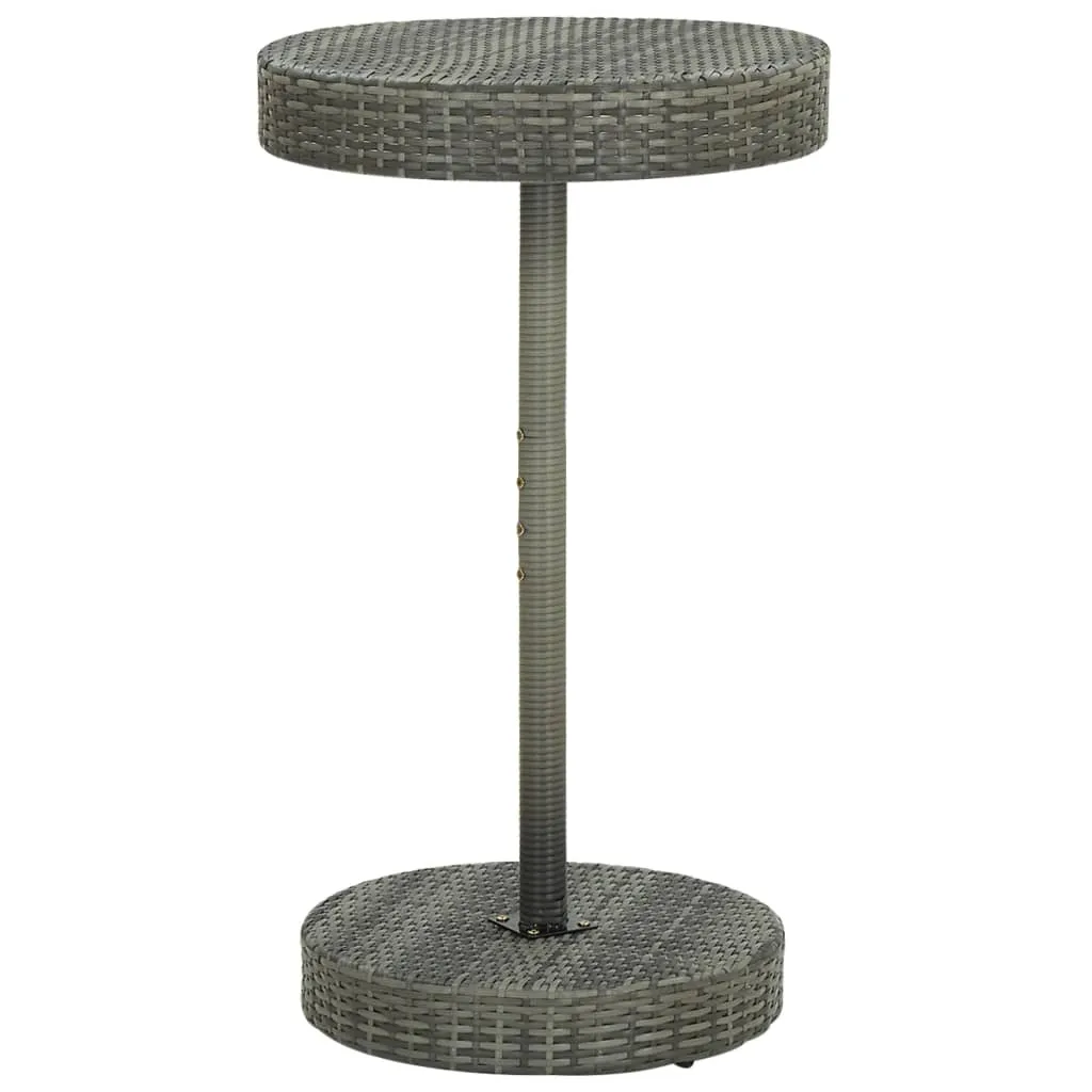vidaXL Bistro Table Outdoor Side Table Patio Garden Wicker Furniture PE Rattan