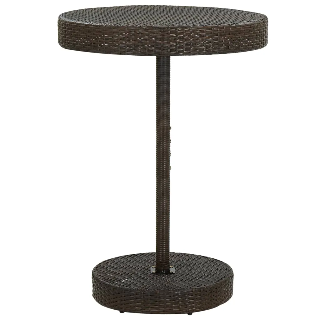 vidaXL Bistro Table Outdoor Side Table Patio Garden Wicker Furniture PE Rattan