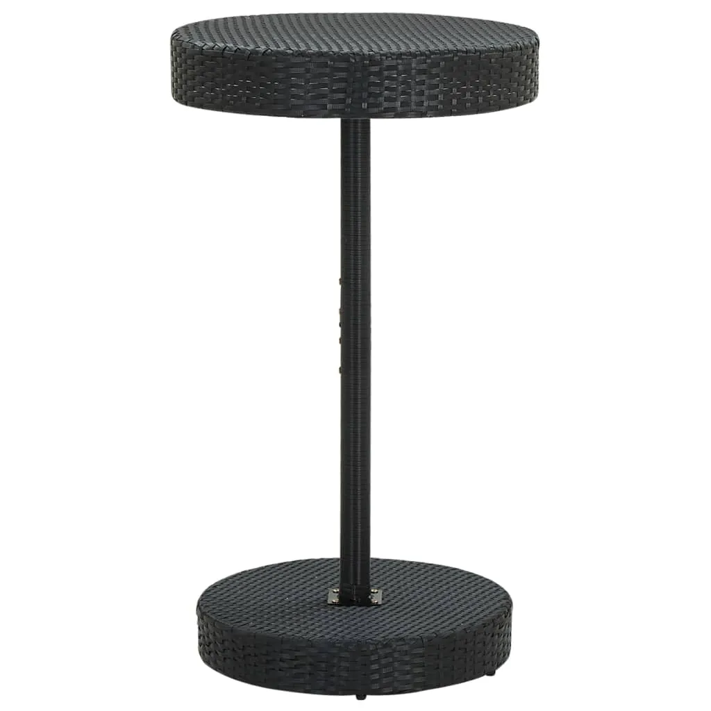vidaXL Bistro Table Outdoor Side Table Patio Garden Wicker Furniture PE Rattan