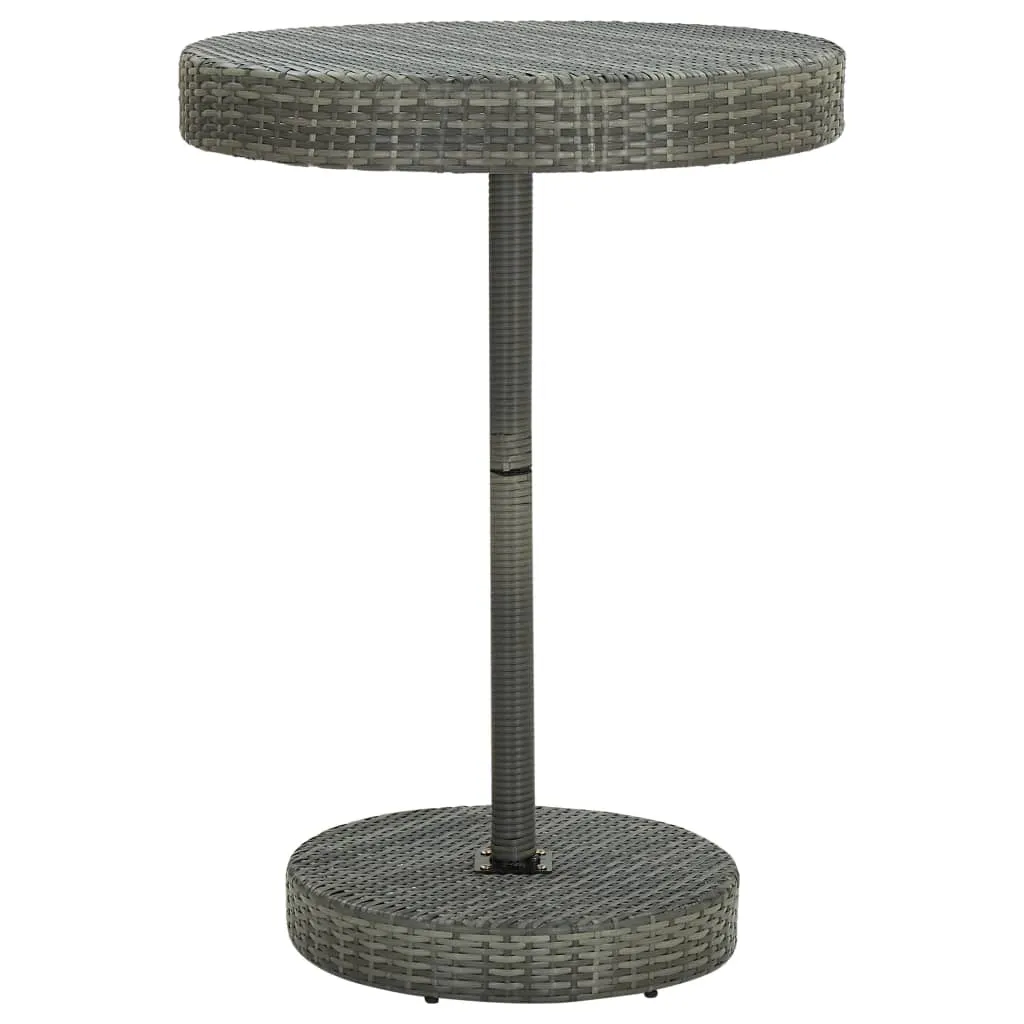 vidaXL Bistro Table Outdoor Side Table Patio Garden Wicker Furniture PE Rattan