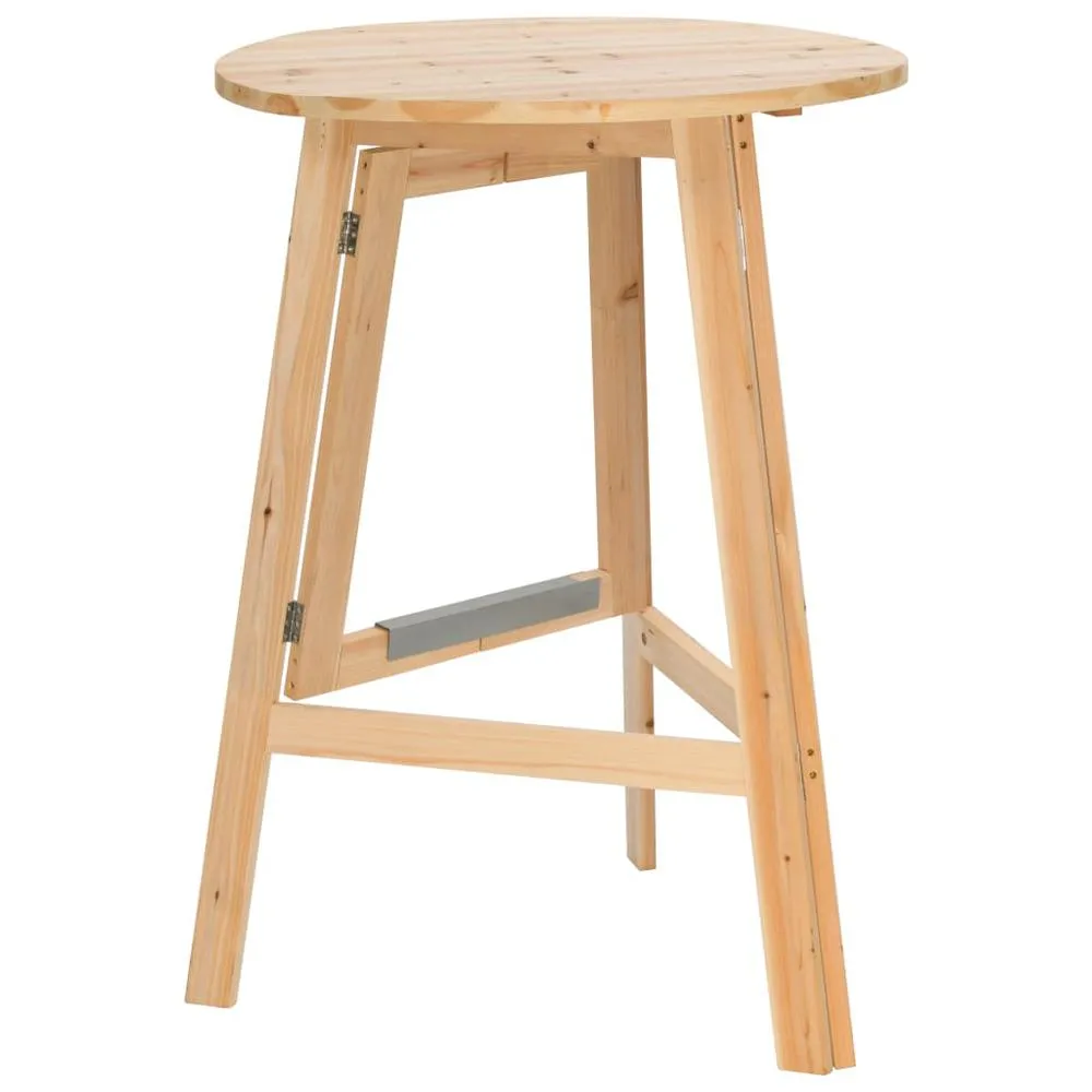 vidaXL Foldable Bar Table 30.7'' Fir Wood, 45532