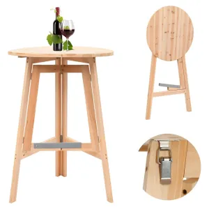 vidaXL Foldable Bar Table 30.7'' Fir Wood, 45532
