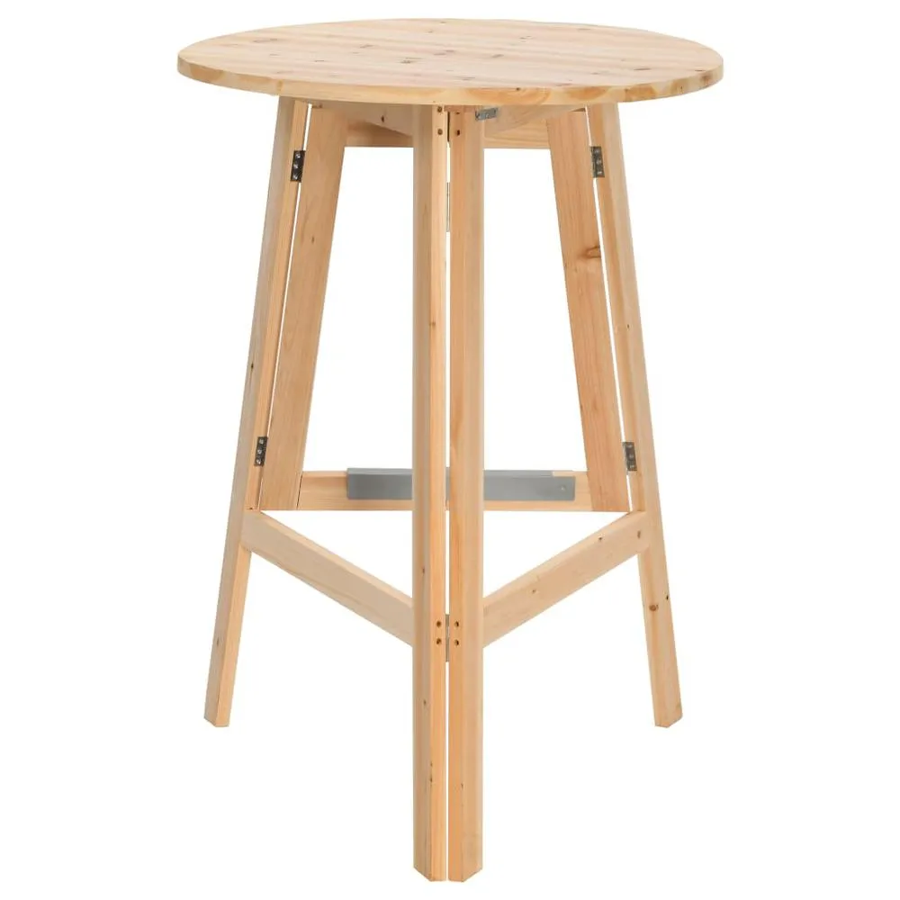 vidaXL Foldable Bar Table 30.7'' Fir Wood, 45532