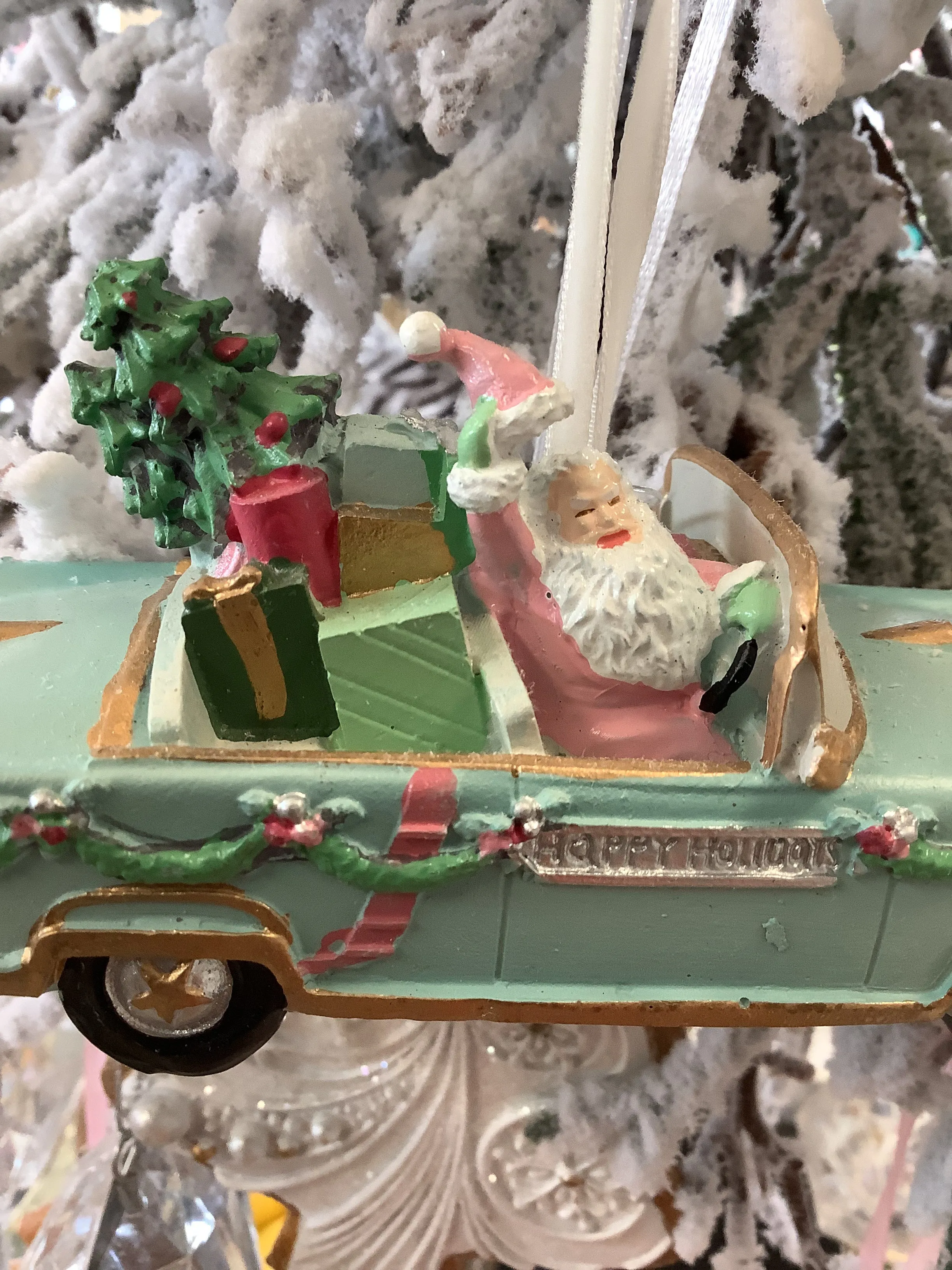 Vintage Car Hanging Ornament - Multi