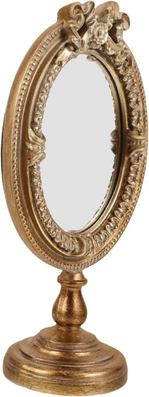 Vintage Vanity Table Mirror Aesthetic Decor Table Top Makeup Mirror for Desk Bedroom Living Room