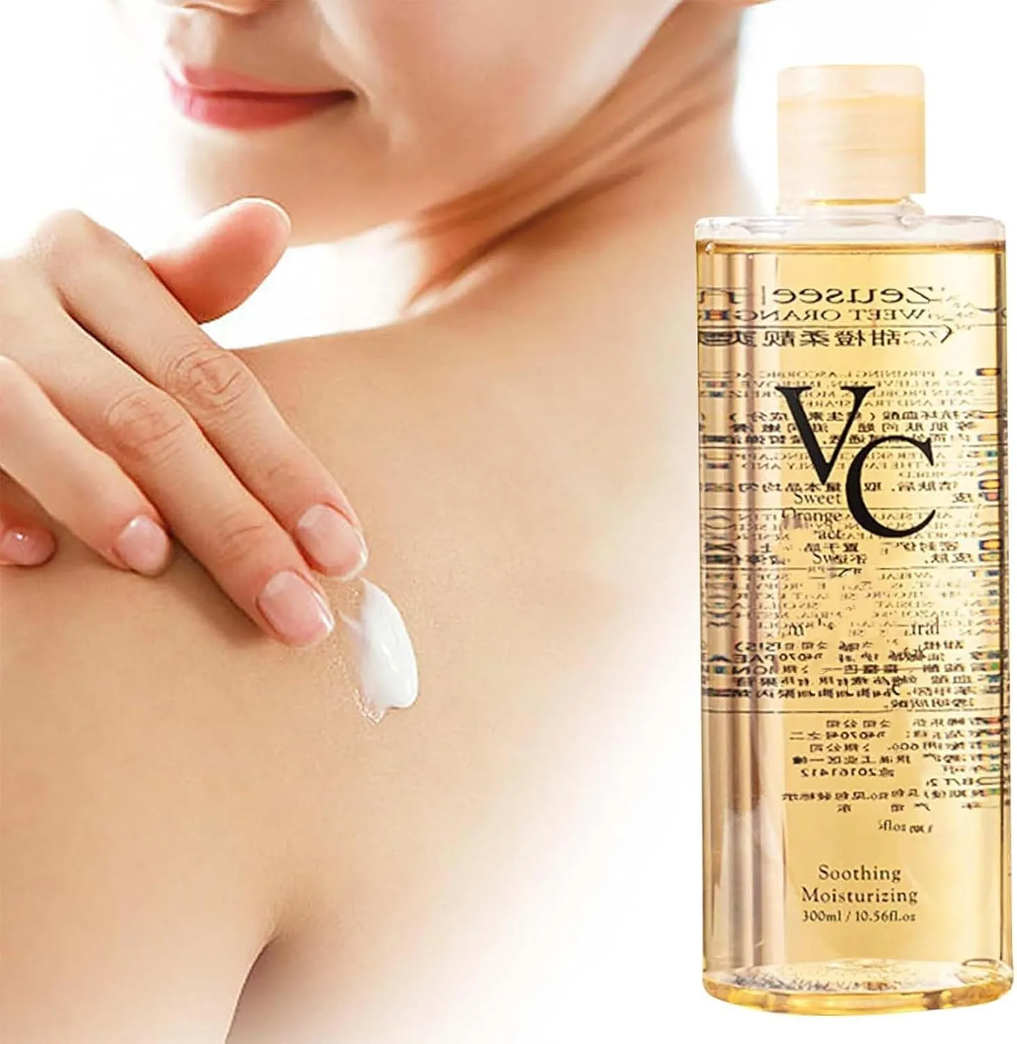 Vitamin C Toner - New Combination VC Toner & Lotion, VC Combination for Refreshing Hydrating, Deeply Hydrate and Enhance Skin Elasticity, Easy to Absorb (B)
