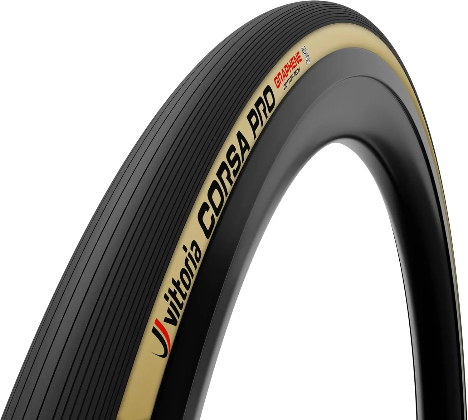 Vittoria Corsa Pro Graphene 2.0 - Performance Road Bike Tire - Foldable TLR Bicycle Tire - Black