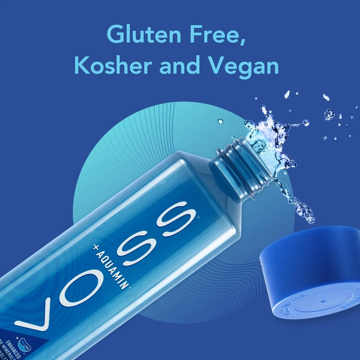 VOSS  Aquamin Enhanced Water - Pack of 12 Bottles, 850ml Each - Purified Hydrating Water - 74 Trace Minerals & Electrolytes - Perfect for Active Lifestyles, at the Gym & on Hot Days - Recycled PET Bottle