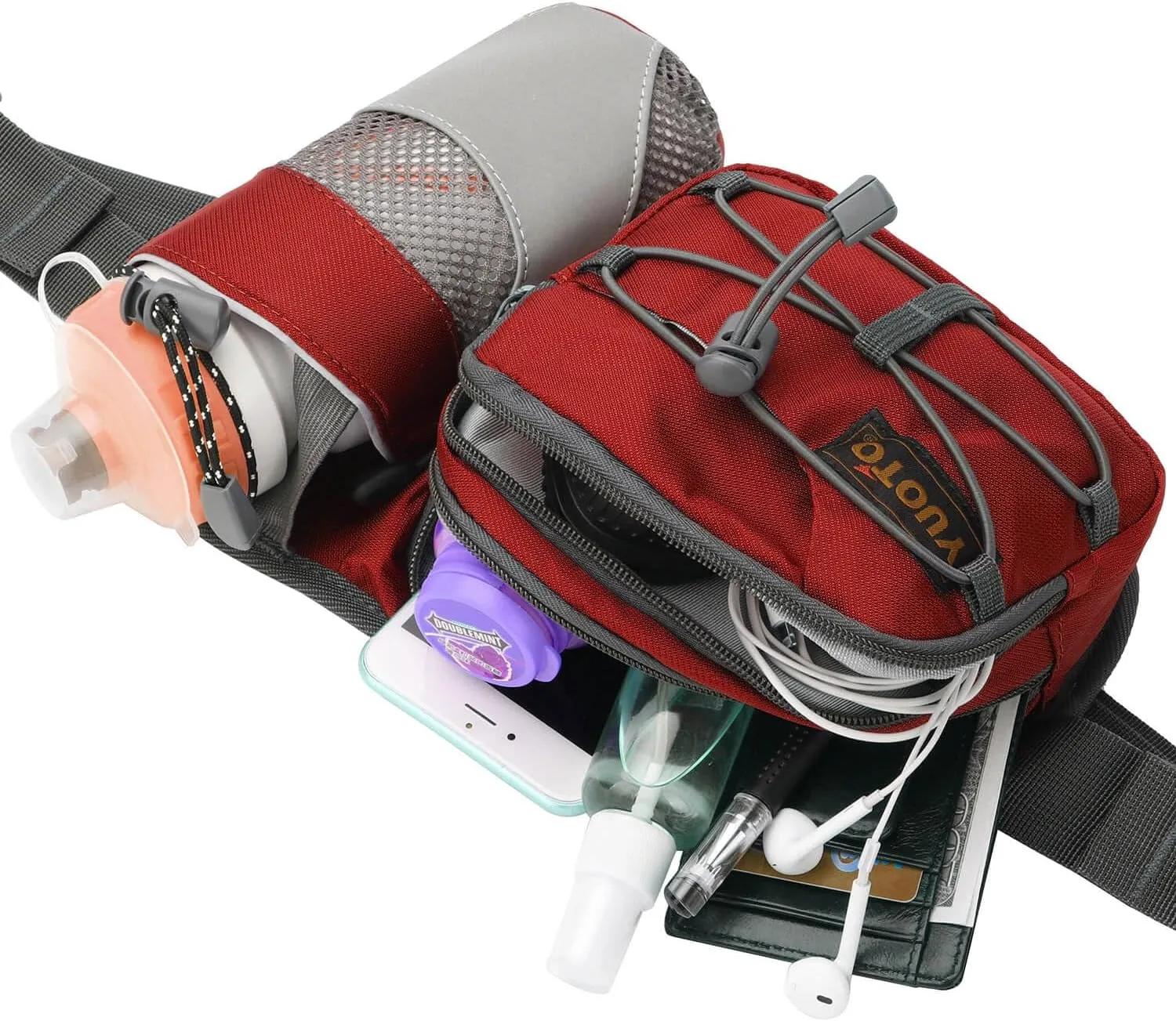 Waist Pack with Water Bottle Holder for Running Walking Hiking Fanny Pack Hydration Belt