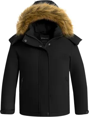 wantdo Girl's Breathable Windproof Ski Jacket Thick Winter Coat Hooded