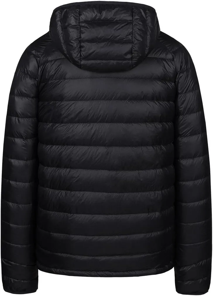 wantdo Men's Packable Down Jacket Lightweight Puffer Jacket Hooded Winter Jacket