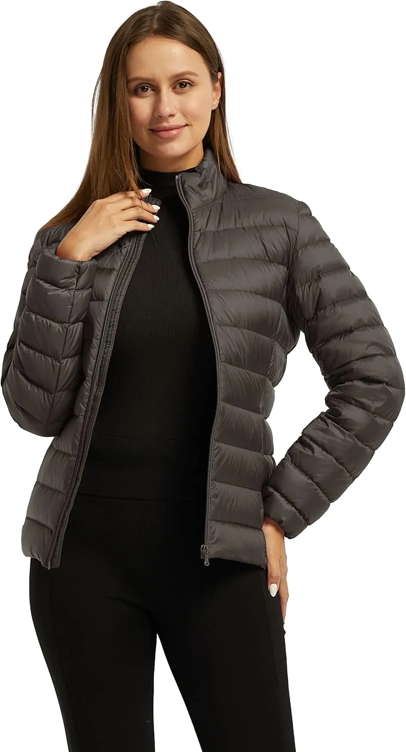 wantdo Women's Packable Ultra Light Weight Short Down Jacket