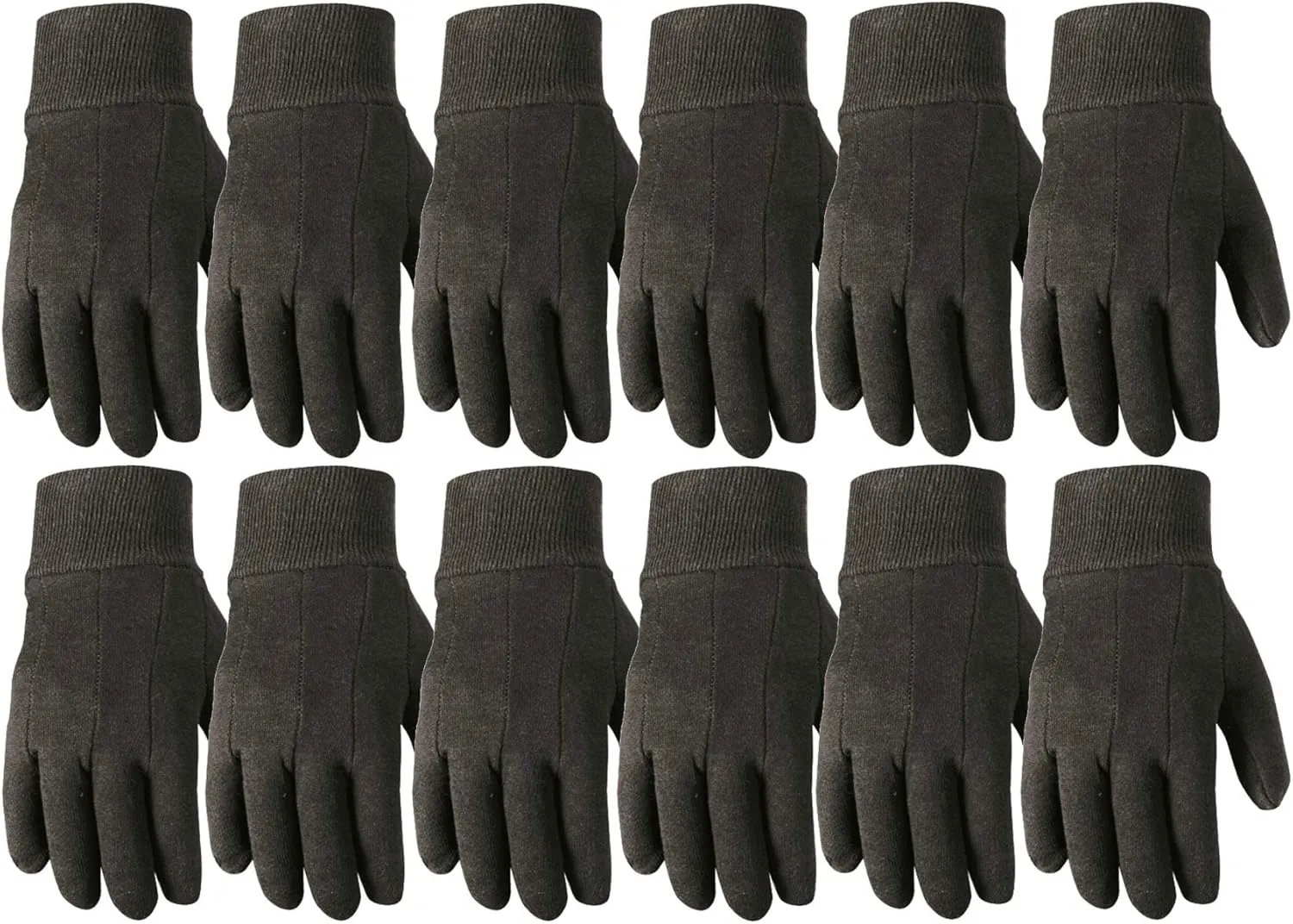 Wells Lamont Versatile Work Gloves | Lightweight, Durable, Comfortable Jersey | Basic, Large (506LZ) , Black, 12-Pair Bulk Pack