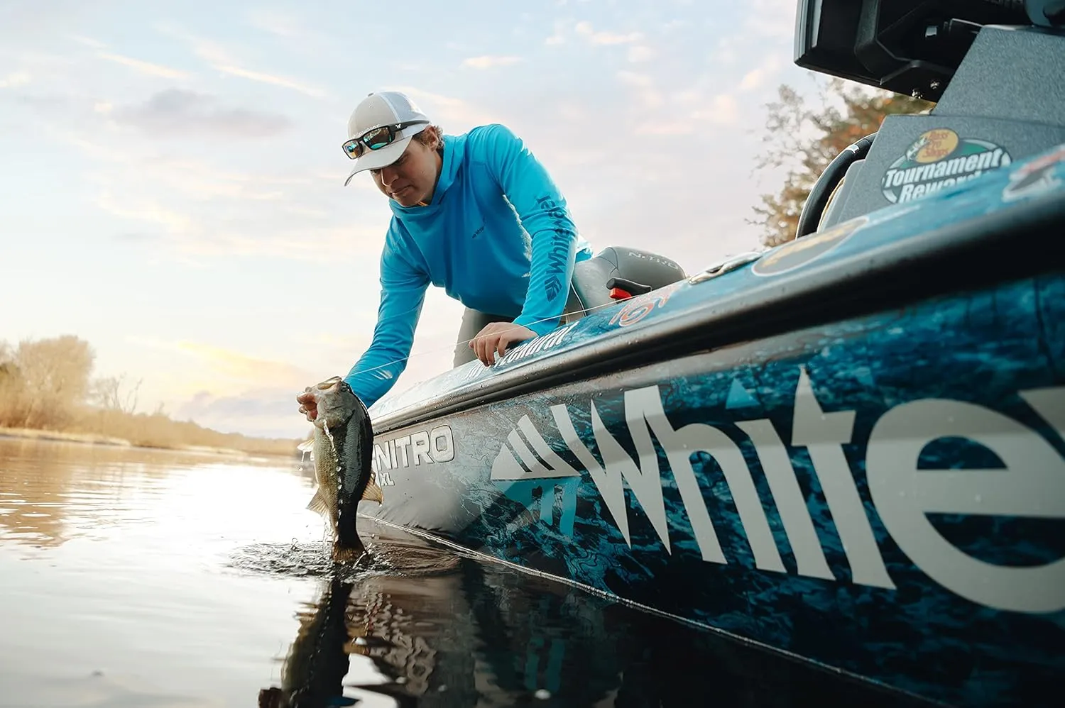 Whitewater Fishing Lightweight Long Sleeve Tech Hoodie with UPF Protection