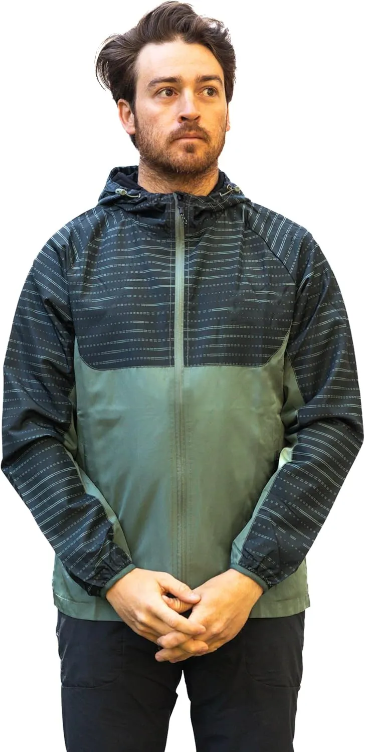 Windbreaker Shell MTB Jacket, Water and Wind Resistant, Light and Breathable for Biking, Hiking, Running