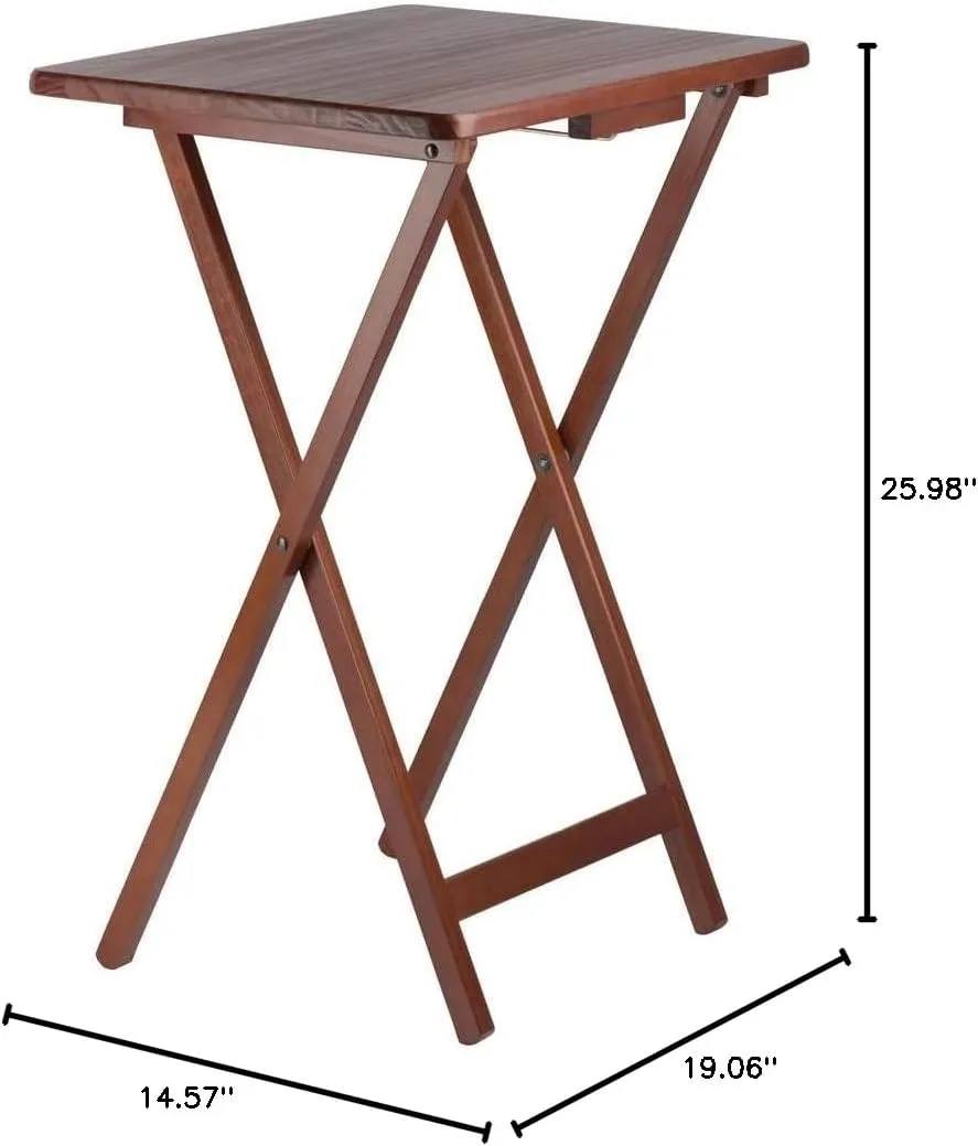 Winsome Alex Snack Table, Walnut, 19.06x14.57x25.98, 5-PC Set