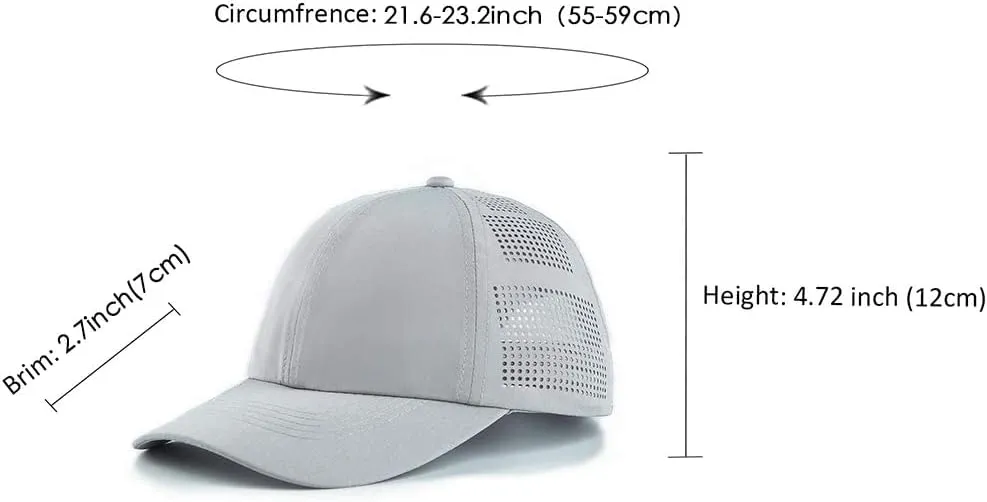 Women Quick Drying Baseball Cap Sun Hats Mesh Lightweight UV Protection for Outdoor Sports - Multiple Colors