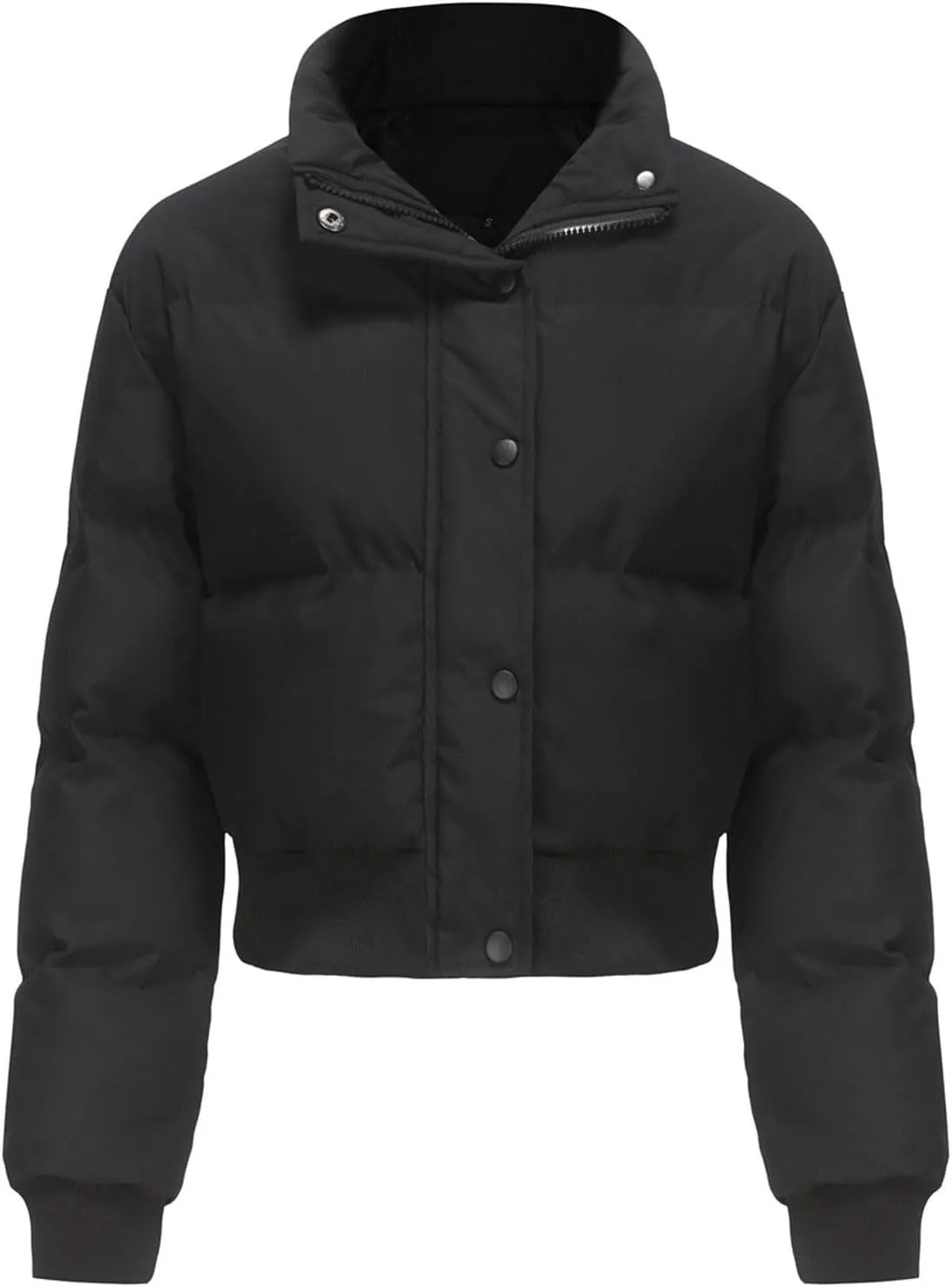 Women's Crop Puffer Vest Lightweight Sleeveless Winter Cropped Stand Collar Warm Padded Puffer Jacket Y2k with Pocket
