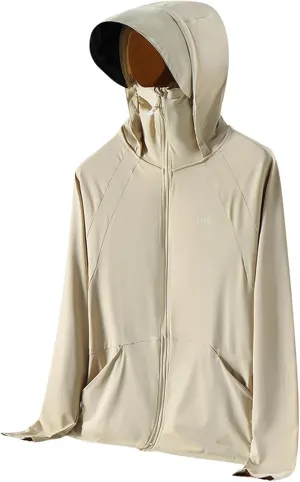 Women’s Lightweight Hooded Fishing Jacket Fashion Comft Rain Coats with Pockets Waterproof Outdoor Hiking Clothes