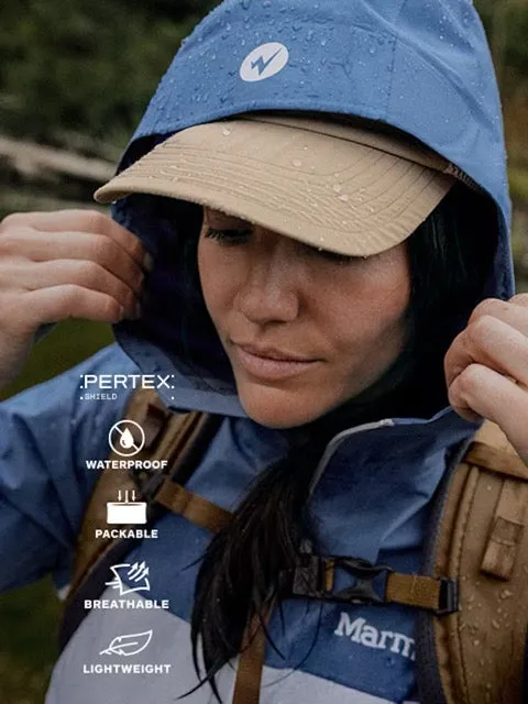 Women's Minimalist Pertex Rain Jacket - Thunderhead