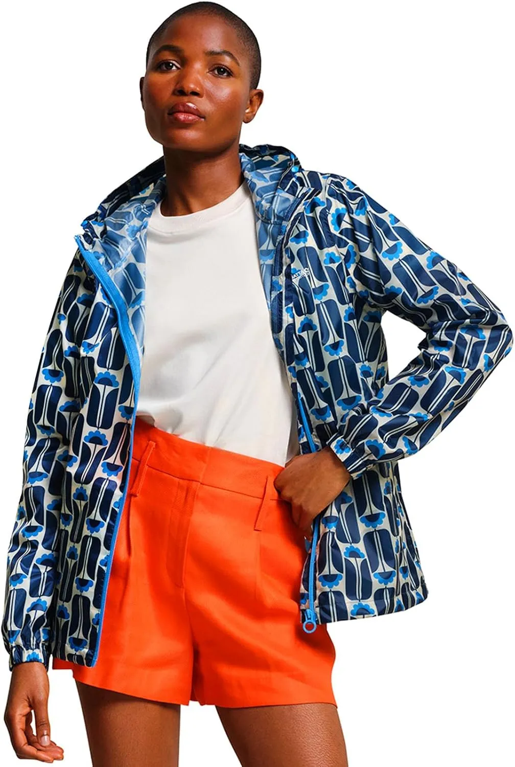 Womens Orla Kiely Lightweight Waterproof Pack-It Packable Jacket Coat
