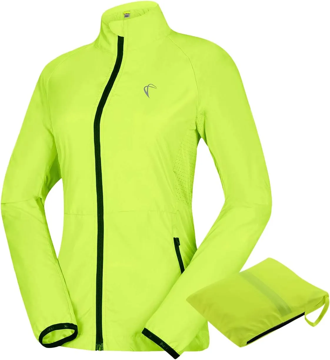 Women's Packable Windbreaker Jacket Resistant Convertible Cycling Running Jacket Lightweight Windproof Water