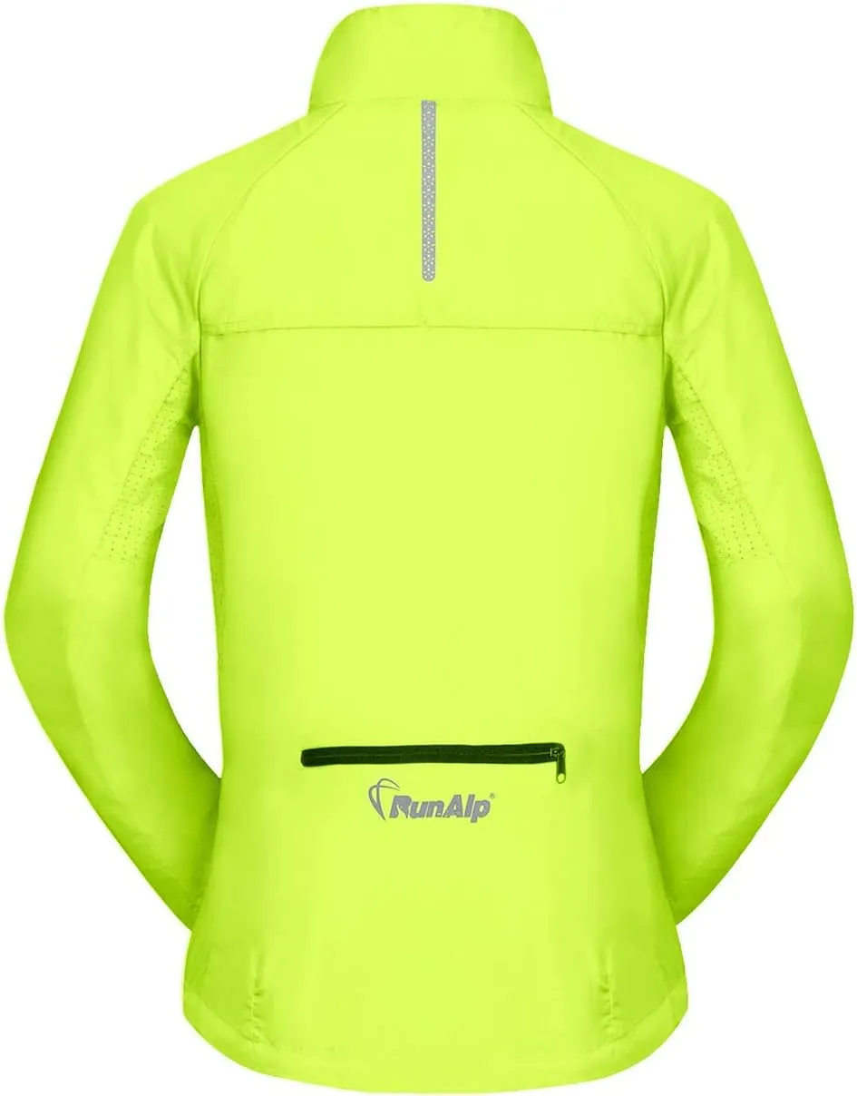 Women's Packable Windbreaker Jacket Resistant Convertible Cycling Running Jacket Lightweight Windproof Water