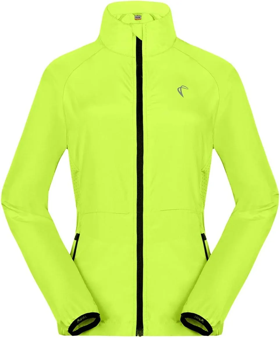Women's Packable Windbreaker Jacket Resistant Convertible Cycling Running Jacket Lightweight Windproof Water