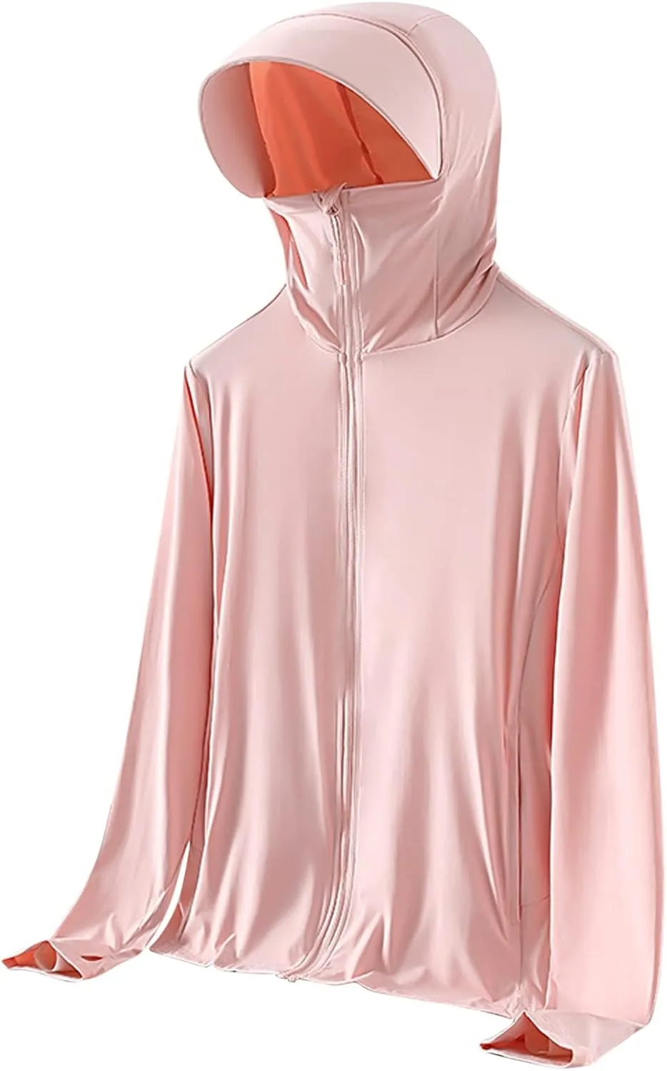 Womens SPF Uv Sun Protection Shirts Lightweight Jacket Breathable Zip Up Performance Workout Fishing T Shirts Hoodie