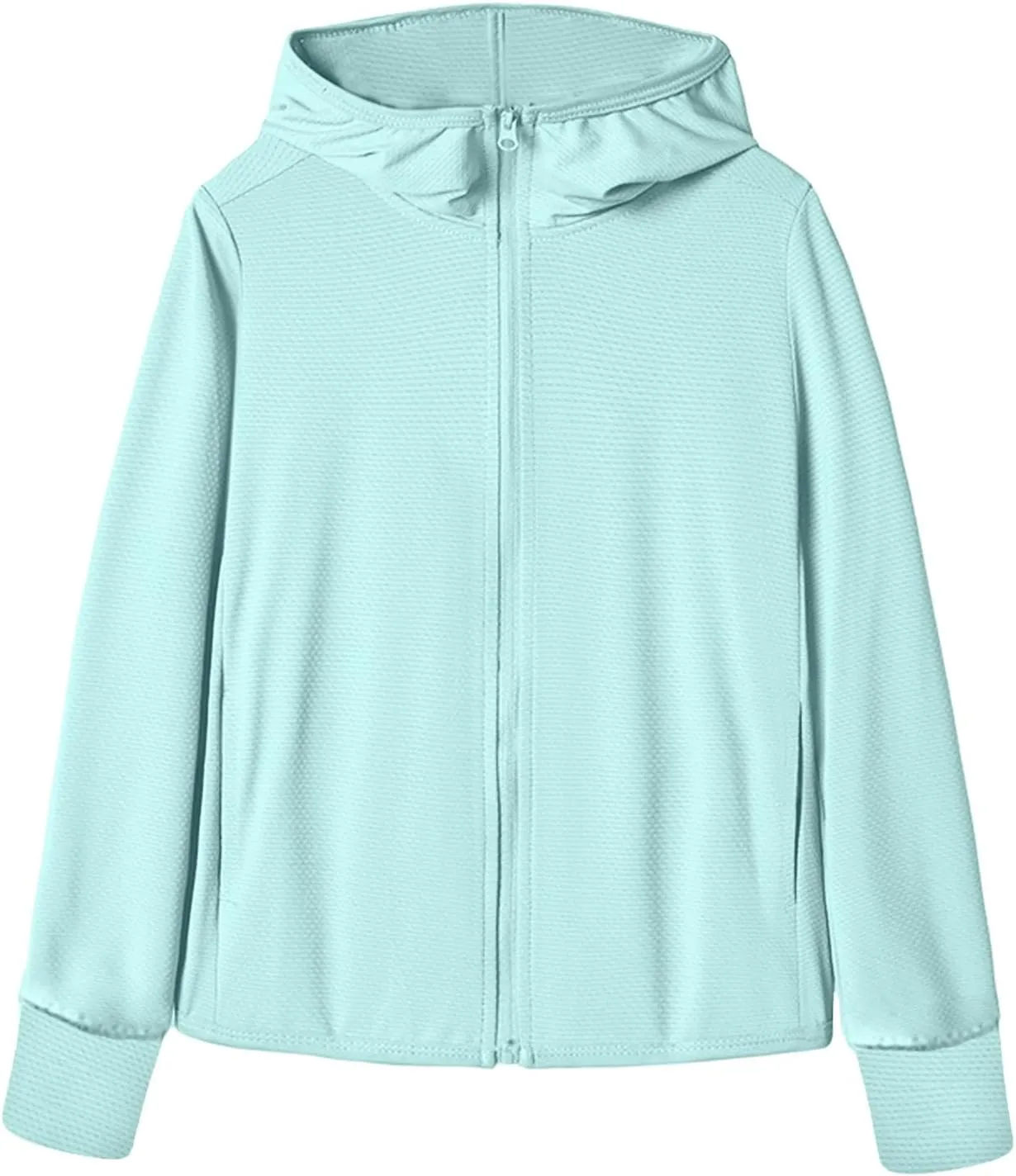 Womens SPF Uv Sun Protection Shirts Lightweight Jacket Breathable Zip Up Performance Workout Fishing T Shirts Hoodie