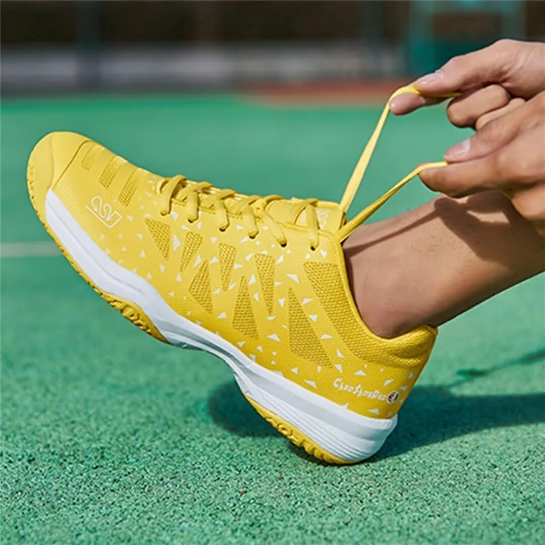 Women's Tennis Shoes Mens Volleyball Shoes Lightweight Pickleball Shoes Non-Slip Breathable Court Shoes for Badminton