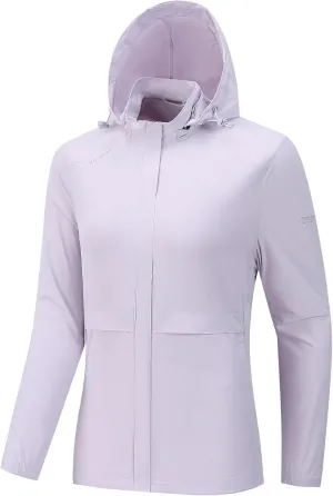 Women's UPF 50  Sun Protection Hooded Jacket Breathable Long Sleeve for Summer Outdoor Activities Sunwear Yoga
