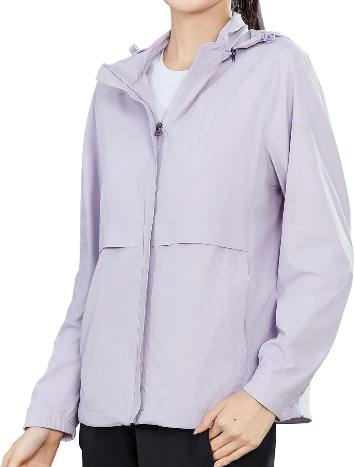 Women's UPF 50  Sun Protection Hooded Jacket Breathable Long Sleeve for Summer Outdoor Activities Sunwear Yoga