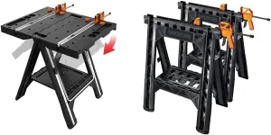 Worx Clamping Sawhorses & Pegasus Work Table
