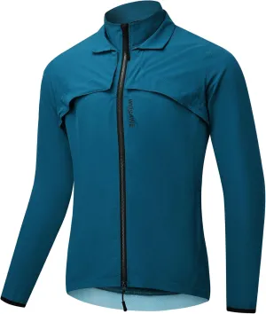 WOSAWE 2 in 1 Cycling Jacket Men Convertible Biking Vest Lightweight Reflective Windbreaker